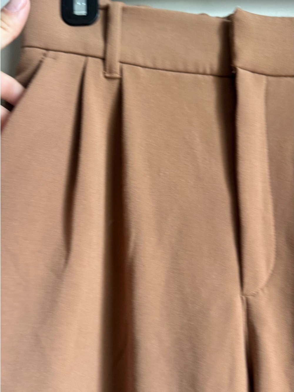 Abercrombie Sloane Tailored High Waisted Wide Leg Trousers Neutral Preppy Office - Picture 4 of 8